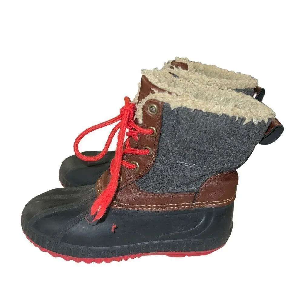Gap cozy youth duck rain & snow‎ boot with Thinsulate size 12 gorpcore